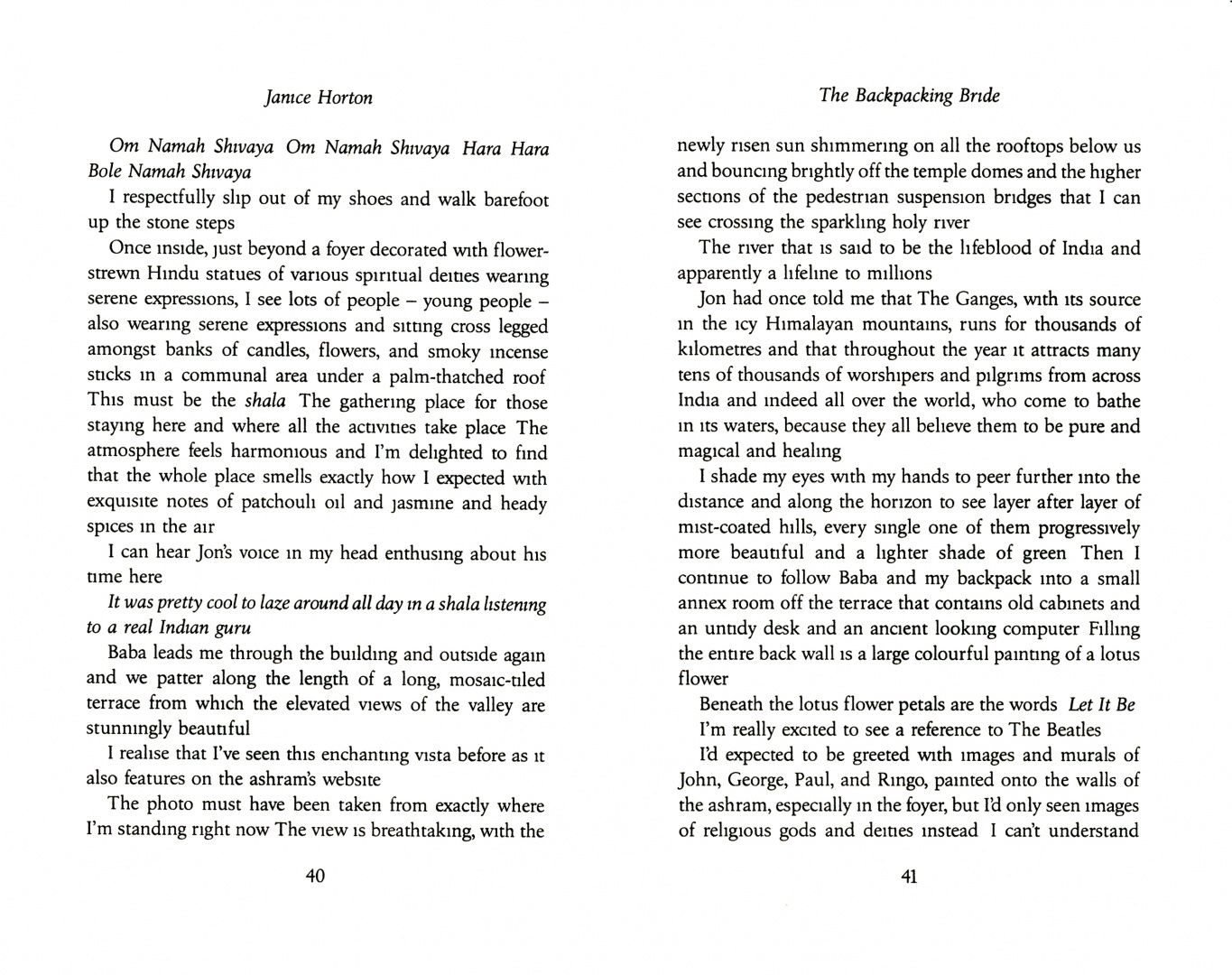Janice Horton: The Backpacking Bride