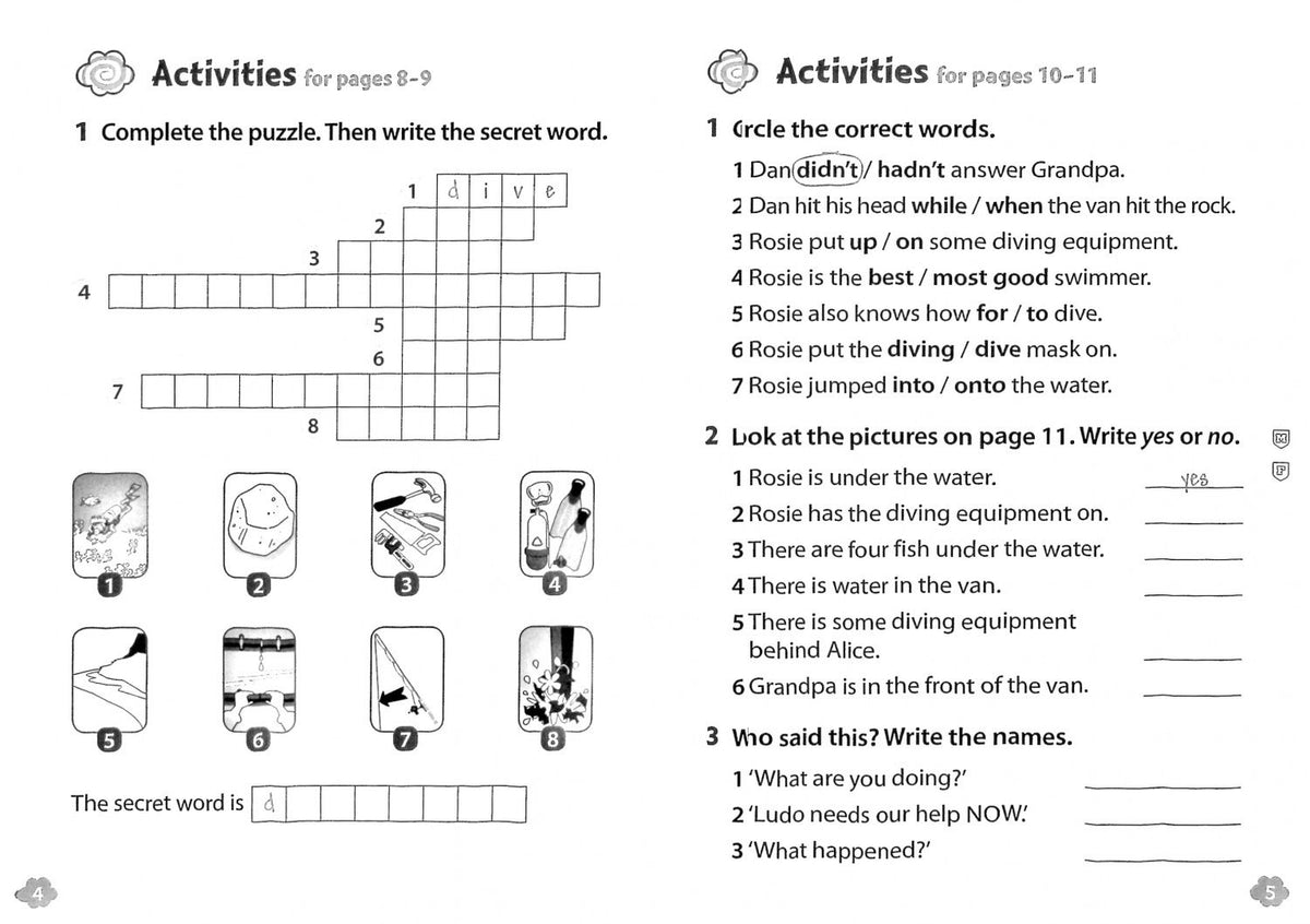 Swimming with Dolphins. Level 4. Activity book