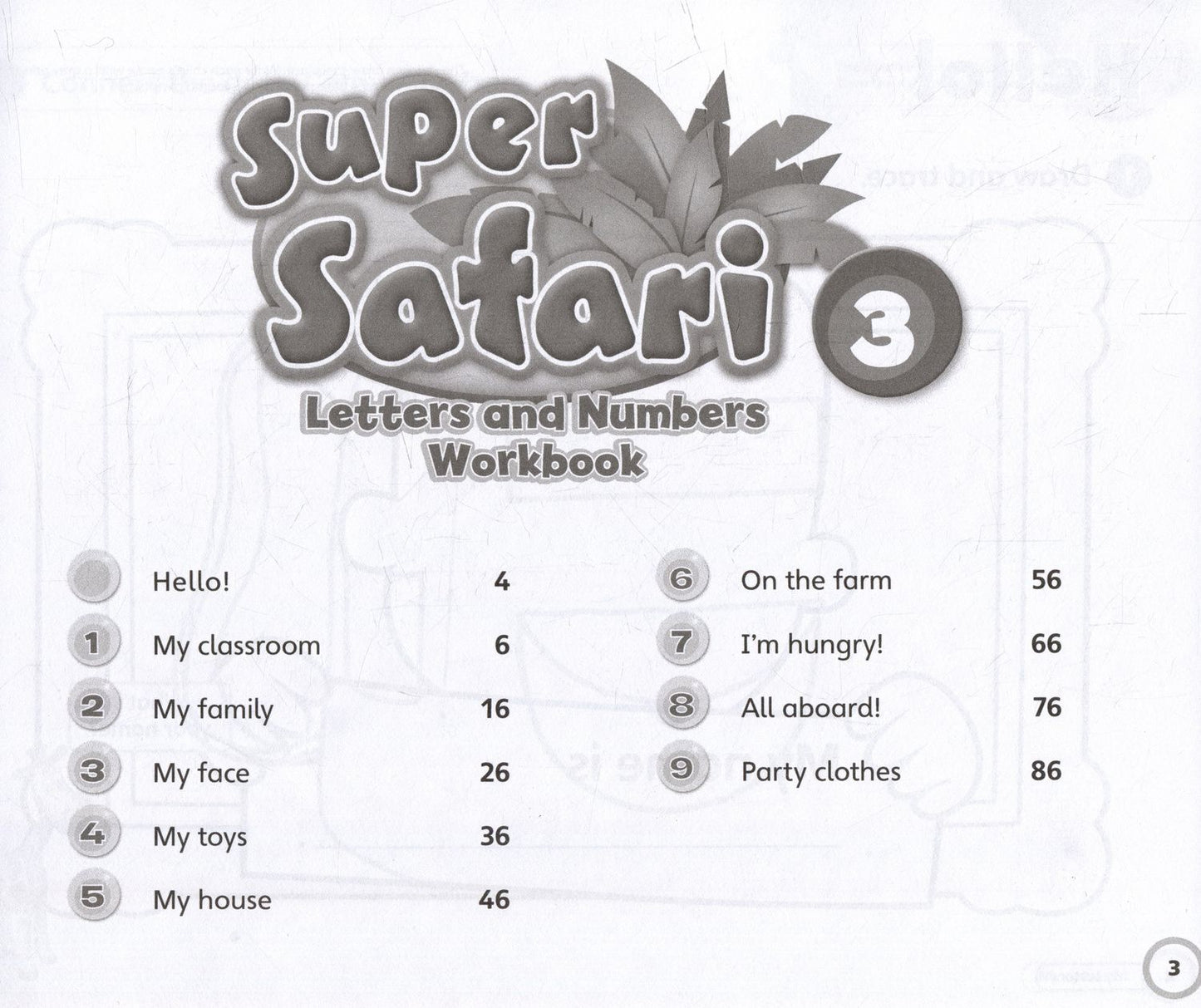 Super Safari. Level 3. Leters and Numbers. Workbook