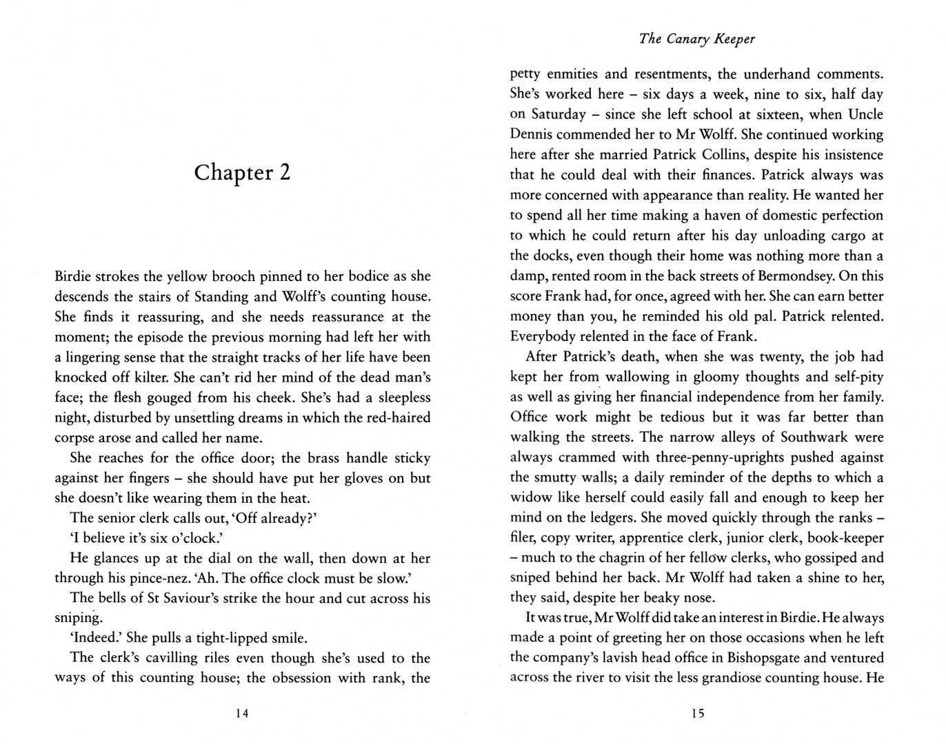Clare Carson: The Canary Keeper