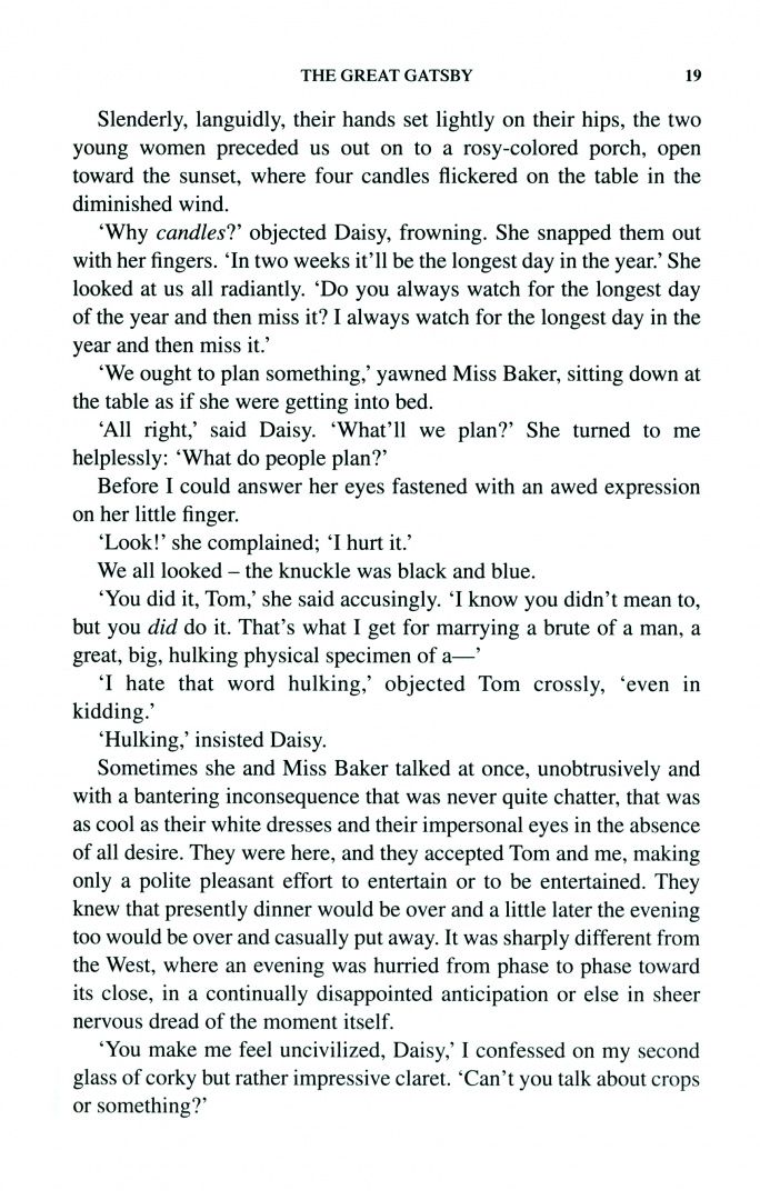 Francis Fitzgerald: The Great Gatsby