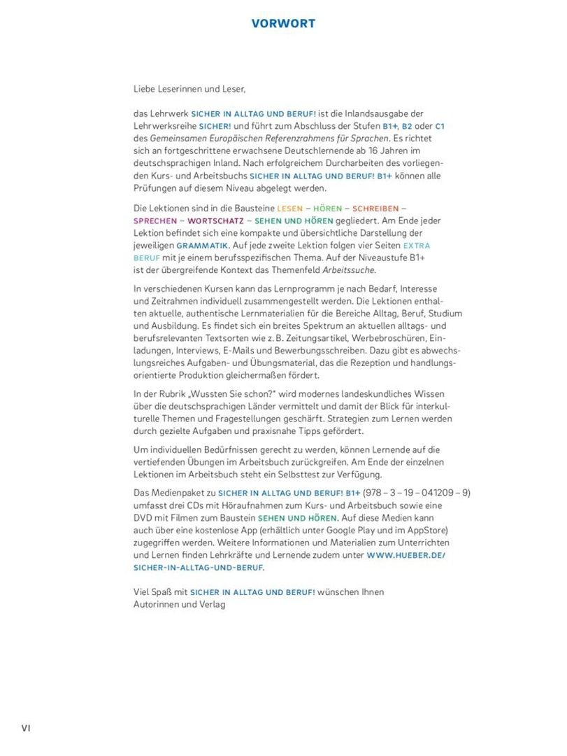 Jutta Orth-Chambah: Sicher in Alltag und Beruf! B1+. Kurs- und Arbeitsbuch. Deutsch als Zweitsprache