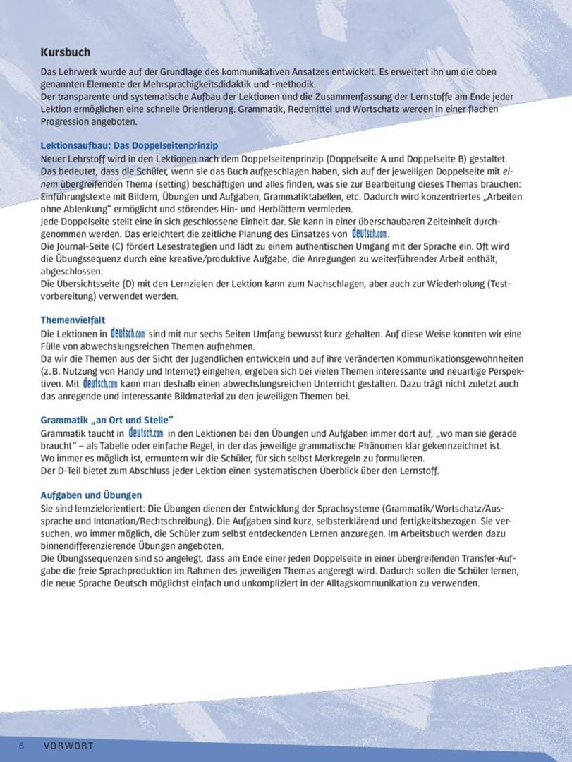 Monika Eder: Deutsch 1. Lehrerhandbuch. Deutsch als Fremdsprache