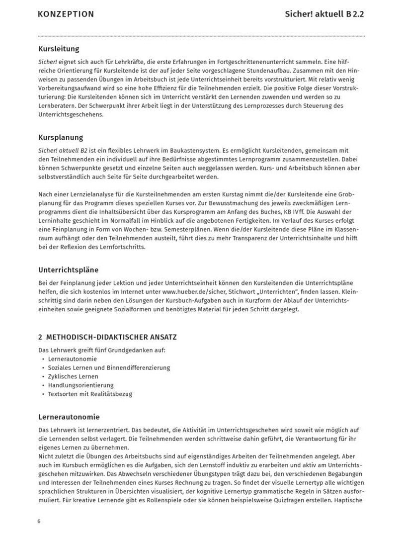 Susanne Wagner: Sicher! aktuell B2.2. Lehrerhandbuch. Deutsch als Fremdsprache