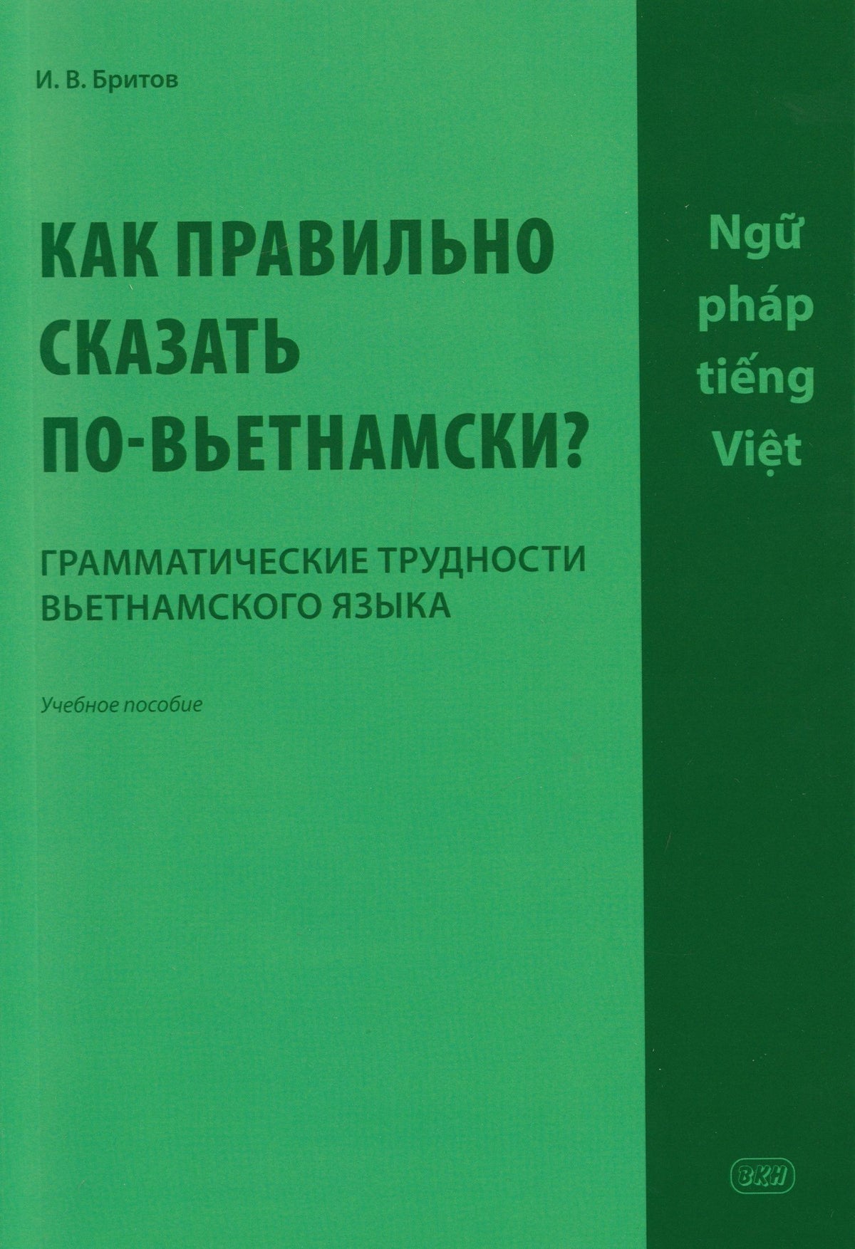 Игорь Бритов: Как правильно сказать по-вьетнамски? Грамматические трудности вьетнамского языка: учебное пособие