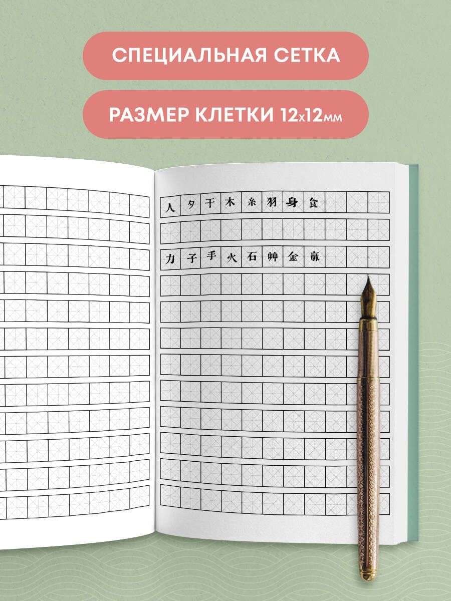 Тетрадь для иероглифов (Фудзи и сакура)