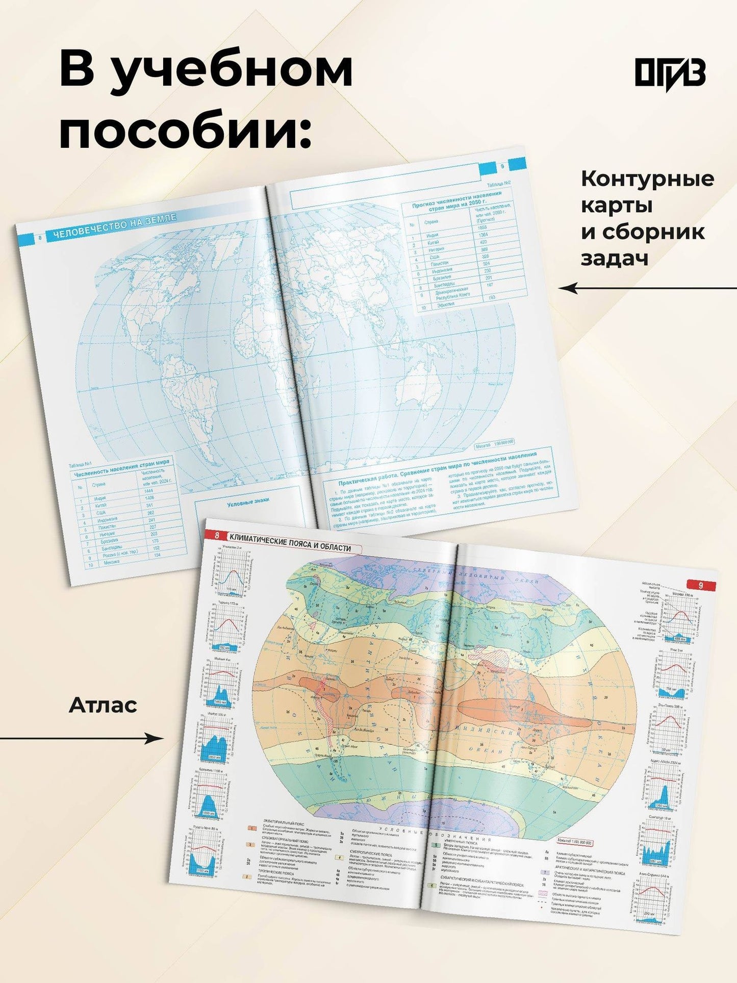 География. 7 класс. Атлас + контурные карты с практическими работами и сборник задач. ФГОС (Россия в новых границах)!