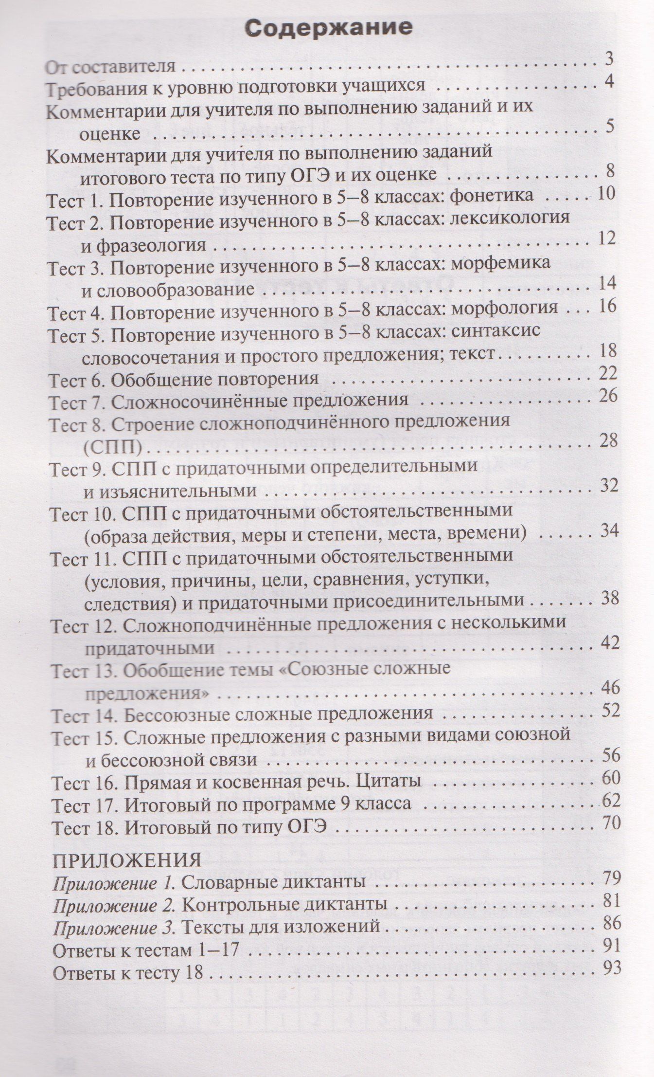 Русский язык. 9 класс. Контрольно-измерительные материалы. НОВЫЙ ФГОС