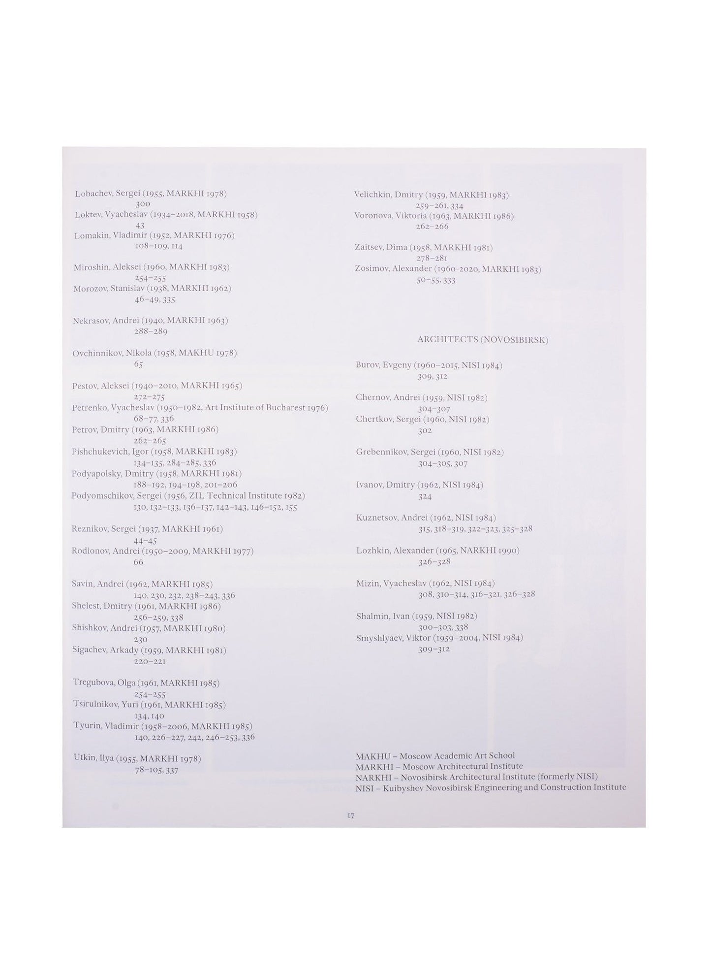 Yuri Avvakumov: Paper architecture. An anthology