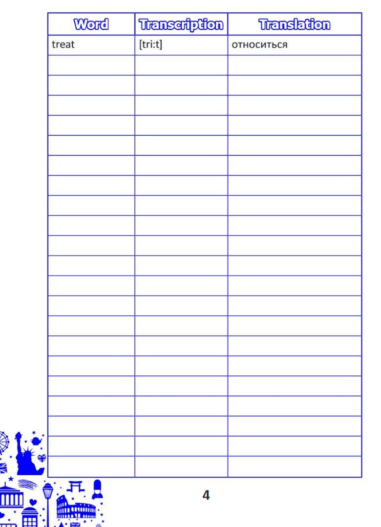 English vocabulary. Form 9. Словарь по английскому языку
