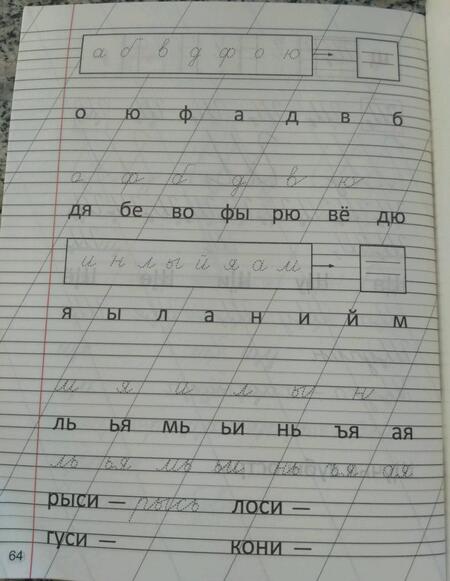 Фотография книги "А. Латынина: Русский язык. 1 класс. Тренажер по чистописанию"