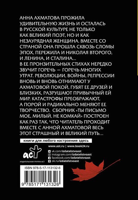 Фотография книги "Анна Андреевна: Ты письмо мое, милый, не комкай"