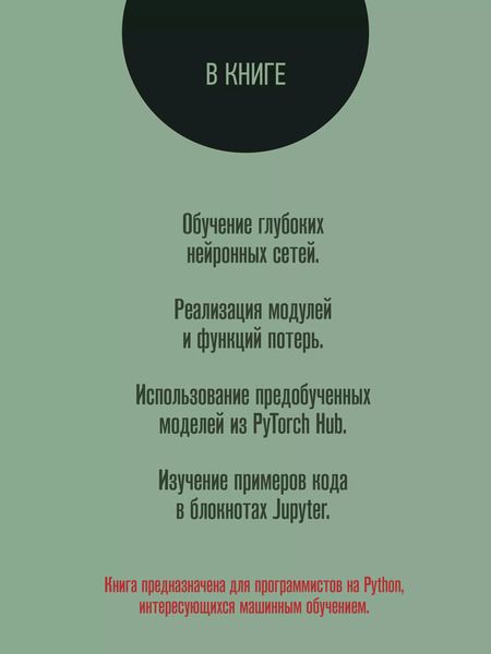 Фотография книги "Антига, Виман: PyTorch. Освещая глубокое обучение"