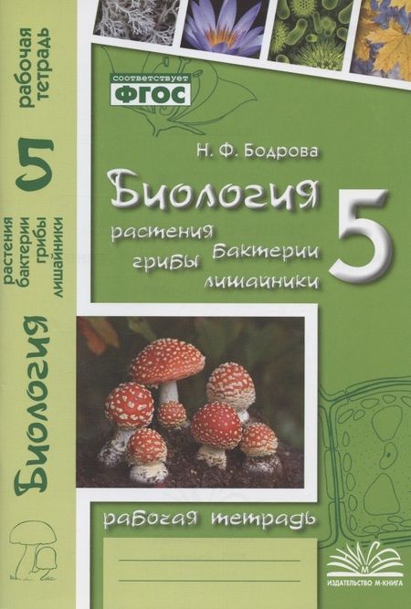 Фотография книги "Бодрова: Биология. 5 класс. Растения. Бактерии. Грибы. Лишайники. Рабочая тетрадь к учебнику Д.И. Трайтака, Н.Д. Трайтак"