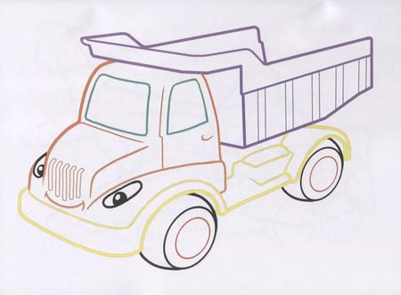 Фотография книги "Дарья Морозова: Транспорт. Раскраски с цветным контуром"