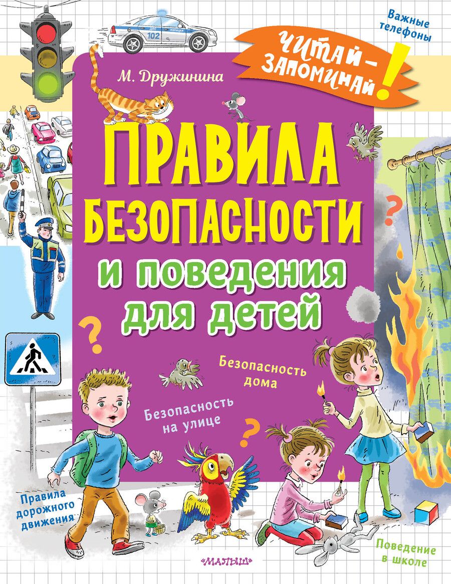 Обложка книги "Дружинина: Правила безопасности и поведения для детей"