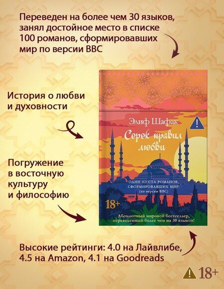 Фотография книги "Элиф Шафак: Сорок правил любви"