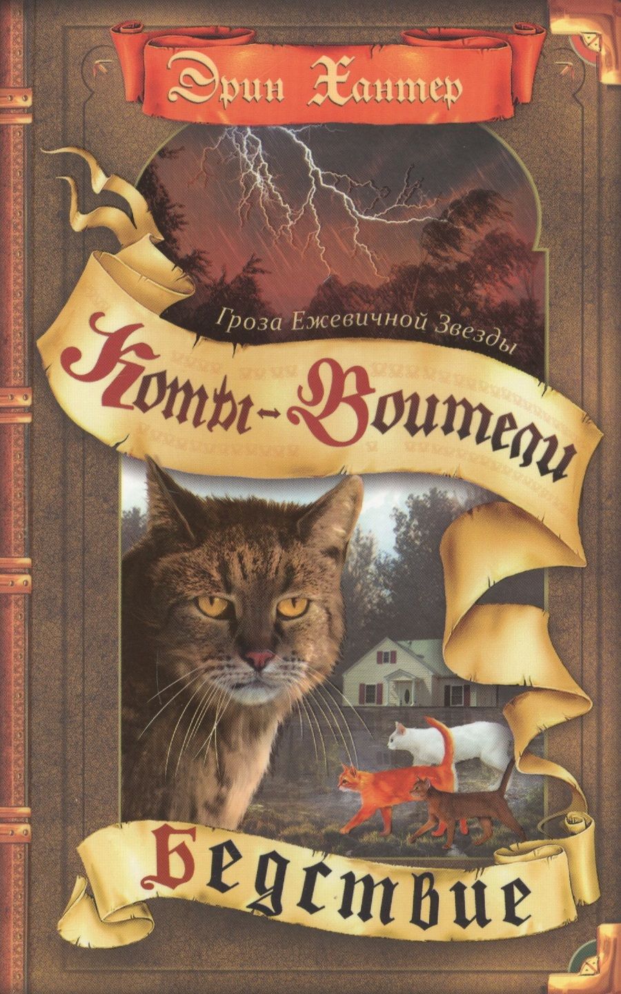 Обложка книги "Эрин Хантер: Гроза Ежевичной звезды. Бедствие"