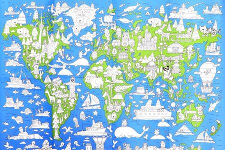 Фотография книги "Гигантская карта. Вокруг света"
