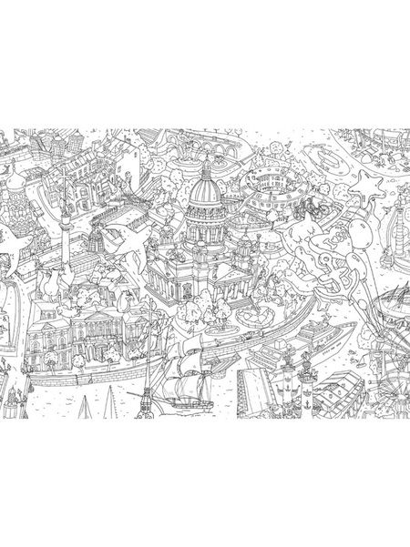 Фотография книги "Гигантская раскраска «Санкт-Петербург», города Мира, формат А0"