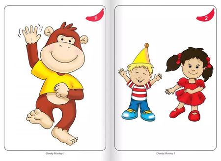 Фотография книги "Комарова, Медуэлл: Cheeky Monkey 1. Демонстрационные карточки к развивающему пособию для детей дошкольного возраста. Средняя группа. 4-5 лет"