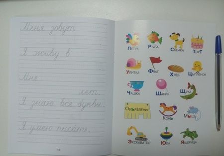 Фотография книги "Лариса Маврина: Прописи с наклейками. Учимся писать буквы"