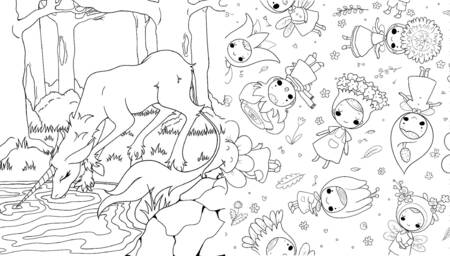Фотография книги "Лесные создания и феи. Раскраска"