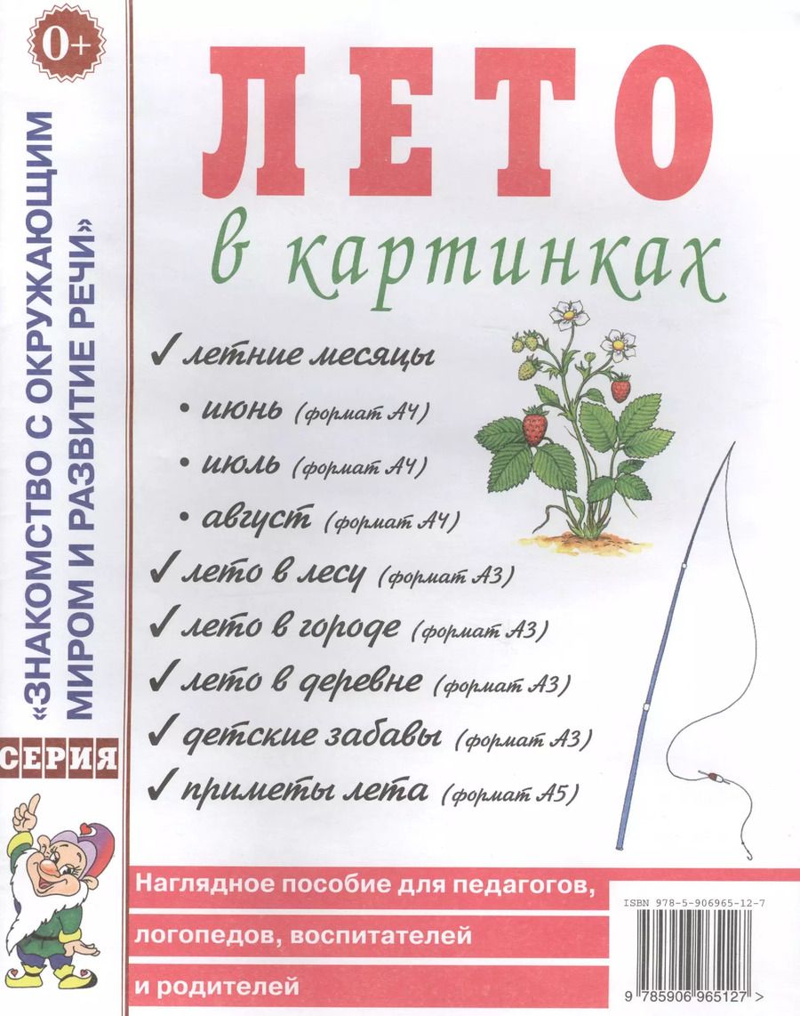 Обложка книги "Лето в картинках. Наглядное пособие для педагогов, логопедов, воспитателей и родителей"