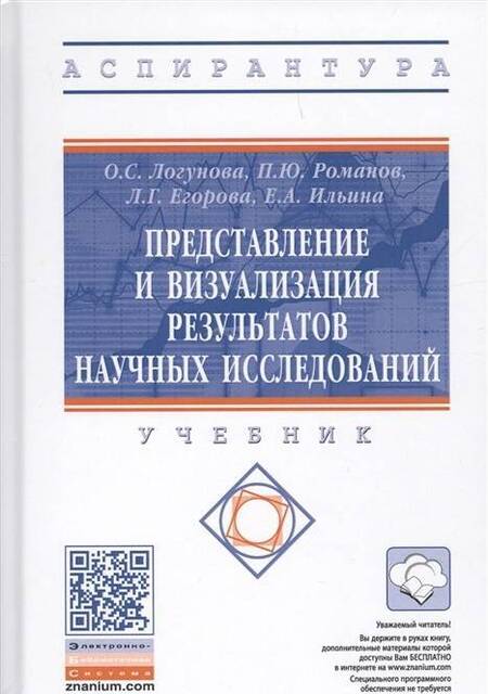 Фотография книги "Логунова, Романов, Егорова: Представление и визуализация результатов научных исследований. Учебник"