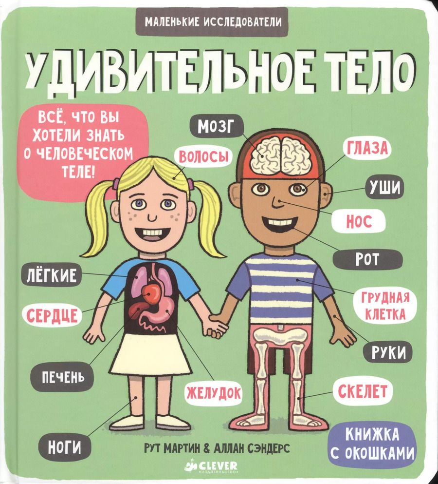Обложка книги "Маленькие исследователи (книжки с клапанами). Удивительное тело"