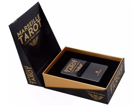 Фотография книги "Marseille Tarot. Gold & Black Edition (карты + книга)"