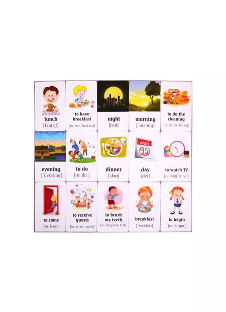 Фотография книги "Учим английские слова. Развивающие карточки "My Day / Мой день""