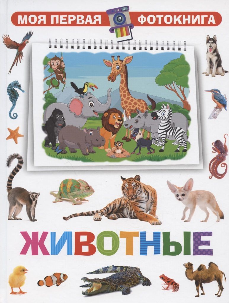 Обложка книги "Моя первая фотокнига. Животные"