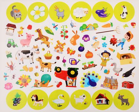 Фотография книги "На ферме. Альбом наклеек"