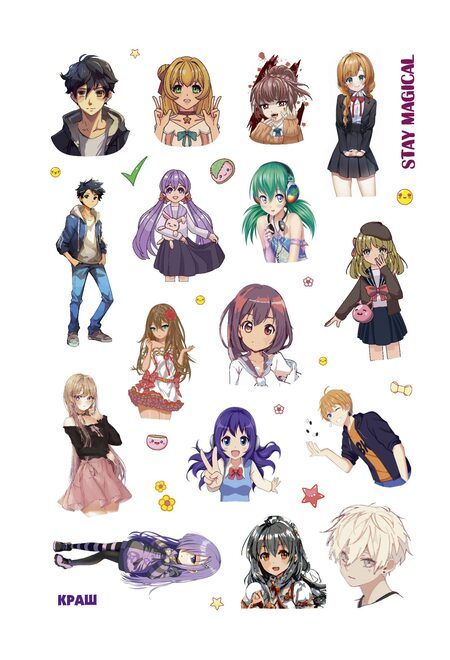 Фотография книги "Наклейки Anime Stars (черная обложка)"