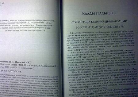 Фотография книги "Непомнящий, Низовский: 100 великих кладов"