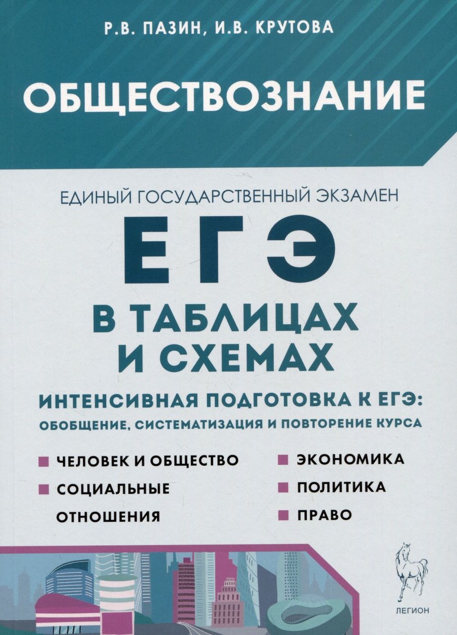 Обложка книги "Пазин, Крутова: Обществознание в таблицах и схемах. 10–11 классы. Интенсивная подготовка к ЕГЭ. Обобщение"