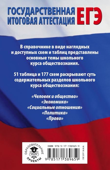 Фотография книги "Петр Баранов: ЕГЭ Обществознание в таблицах и схемах. 10-11 классы. Справочное пособие"