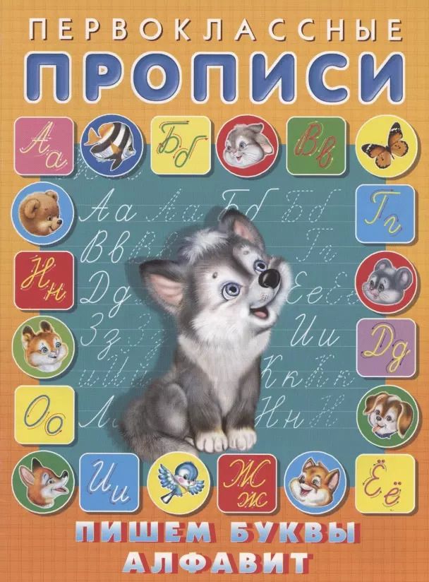 Обложка книги "Пишем буквы, алфавит"