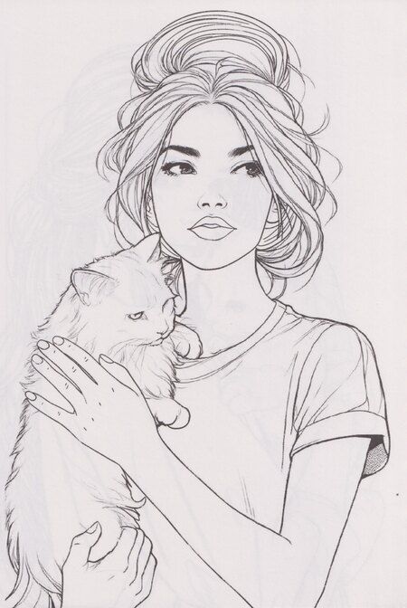 Фотография книги "Раскраска. Девушки. Girls & Cats"