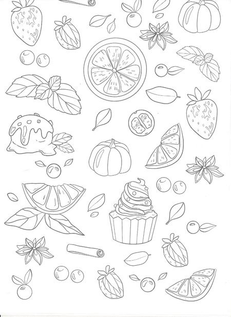 Фотография книги "Сладости. Раскраска для скетчмаркеров"