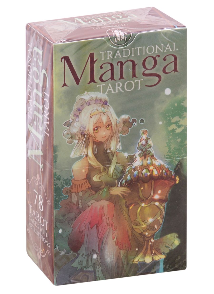 Обложка книги "Таро. Традиционная манга (78 карт + инструкция на английском языке)"