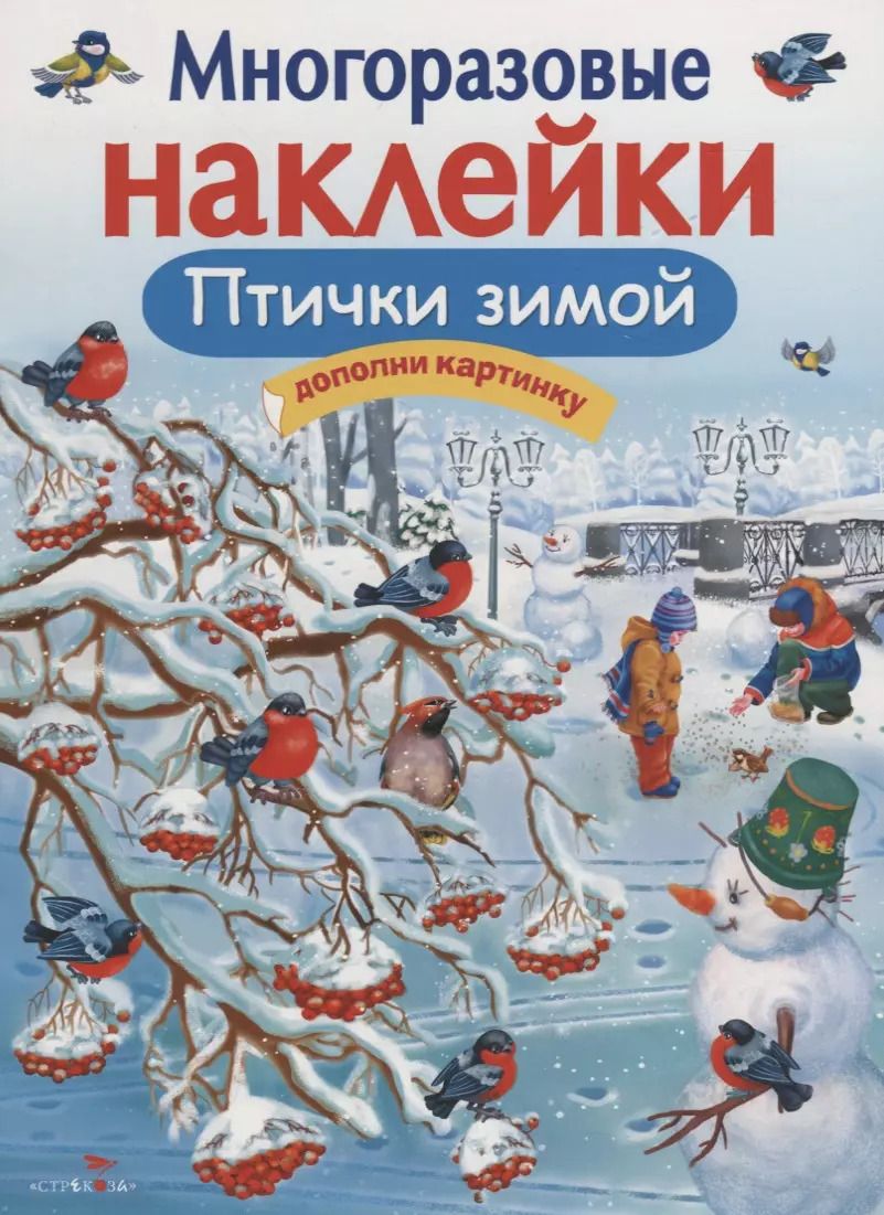 Обложка книги "Татьяна Александрова: Многоразовые наклейки. Птички зимой"
