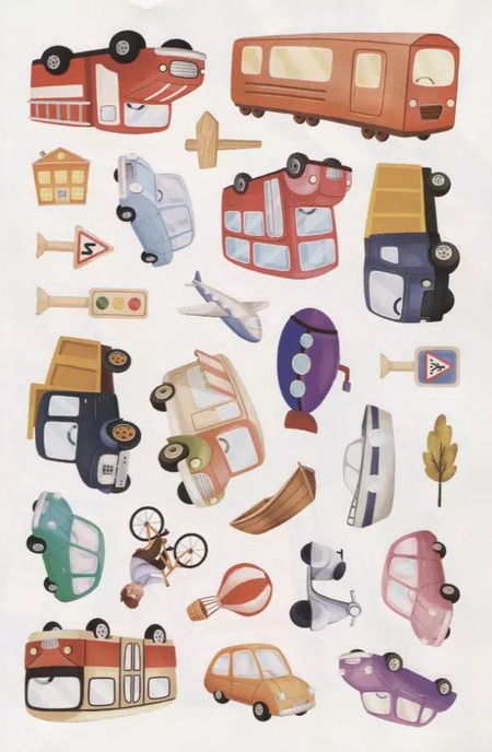 Фотография книги "Транспорт. Более 50 многоразовых наклеек"