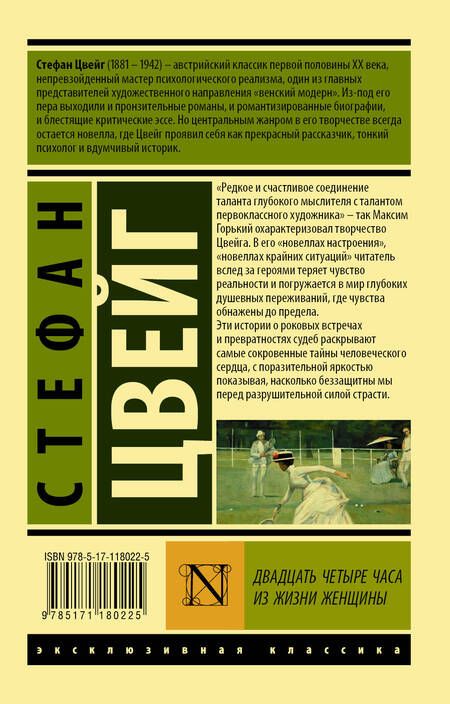 Фотография книги "Цвейг: Двадцать четыре часа из жизни женщины"