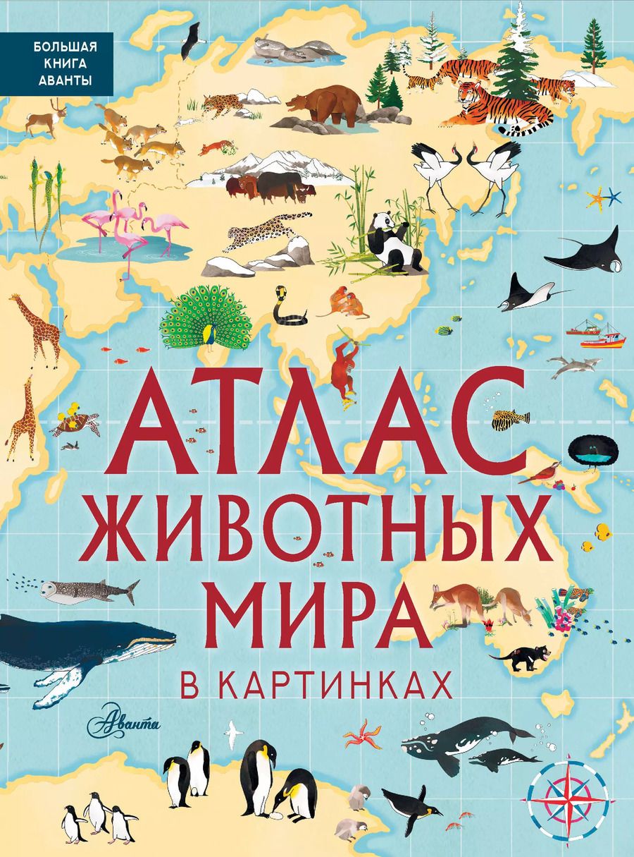 Обложка книги "Уильямс, Хокинс: Атлас животных мира в картинках"