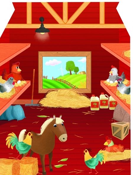 Фотография книги "В деревне (+100 многоразовых наклеек)"