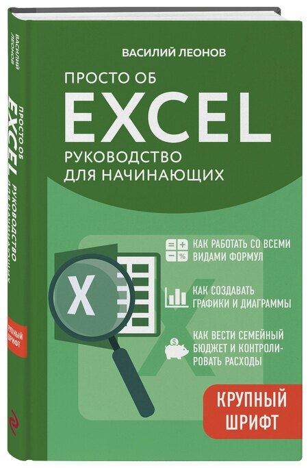 Фотография книги "Василий Л.: Просто об Excel. Руководство для начинающих (крупный шрифт)"