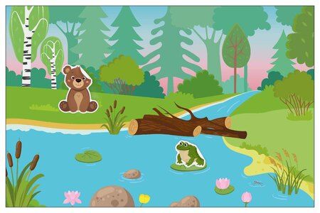 Фотография книги "Весёлые наклейки. В лесу"