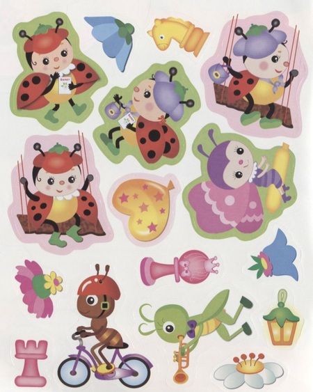 Фотография книги "Е. Деньго: Наклейки для малышей. Божья коровка"